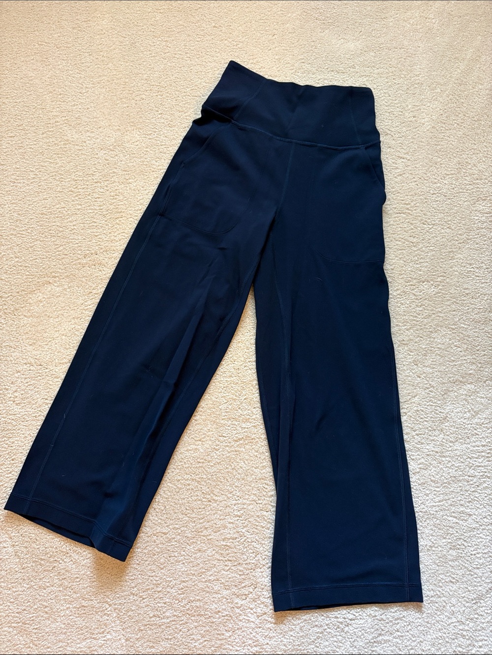 lululemon athletica Align Navy Cropped Wide-Leg Pants